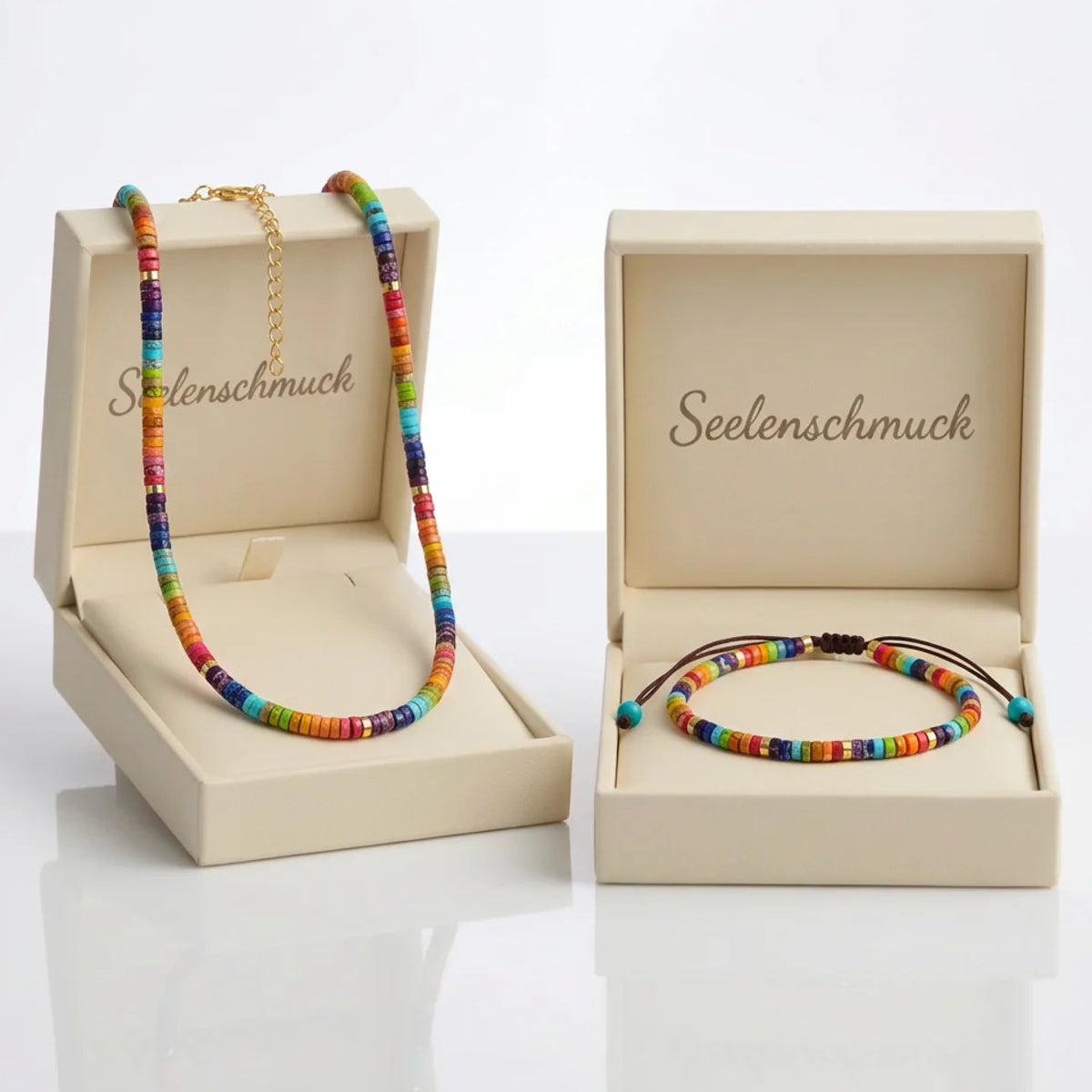 Jaspis Chakren Starterset - Armband & Halskette