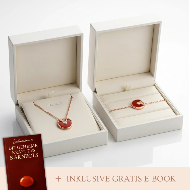 Karneol Anziehungs-Set Halskette Armband