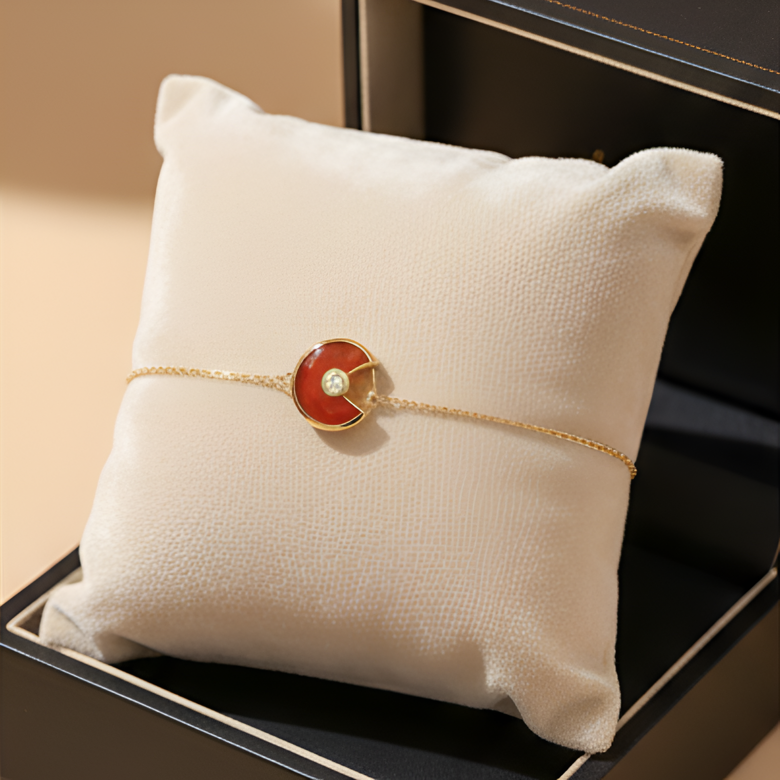 Karneol Armband - Kreismedallion