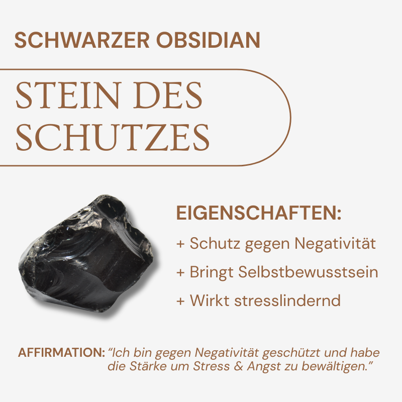 Obsidian & Tigerauge Halskette - Unendliche Stärke