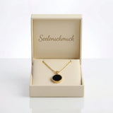 Obsidian Halskette - Kreismedallion