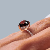 Rubin Ring - Herzform geschliffen