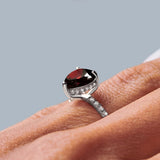 Rubin Ring - Herzform geschliffen