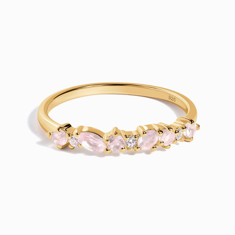 Rosenquarz Ring - Natursteine