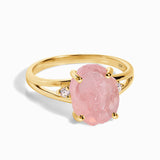 Rosenquarz Ring - Naturform