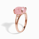 Rosenquarz Ring - Naturform