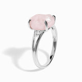 Rosenquarz Ring - Naturform