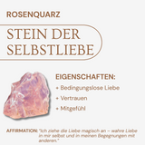 Rosenquarz Halskette - Unbearbeitet