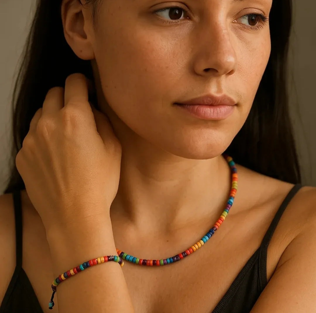 Jaspis Chakren Starterset - Armband & Halskette