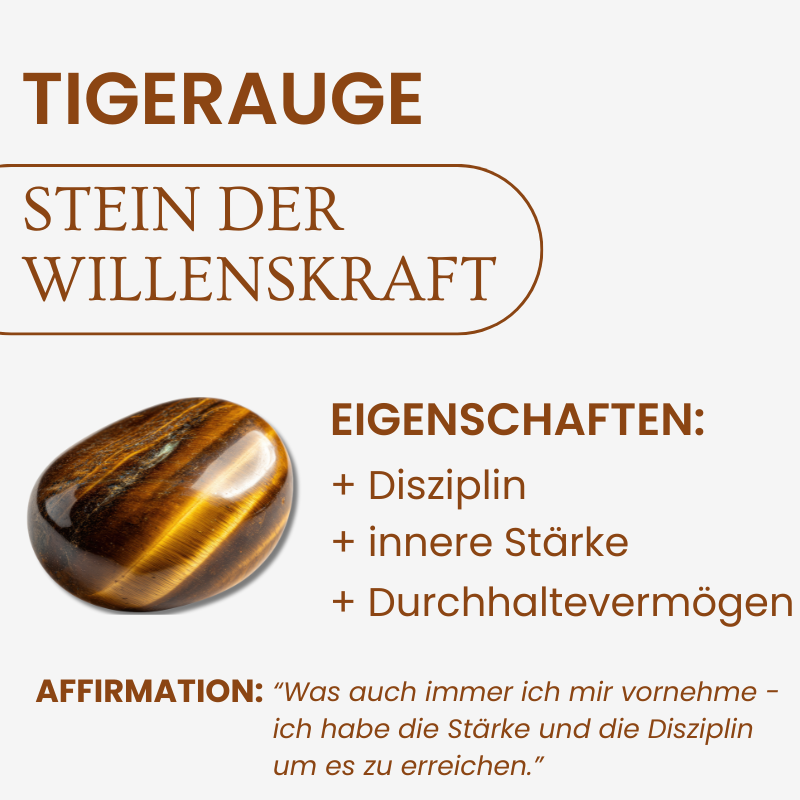 Tigerauge Halskette - Lederband