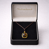 Tigerauge Halskette - Lederband