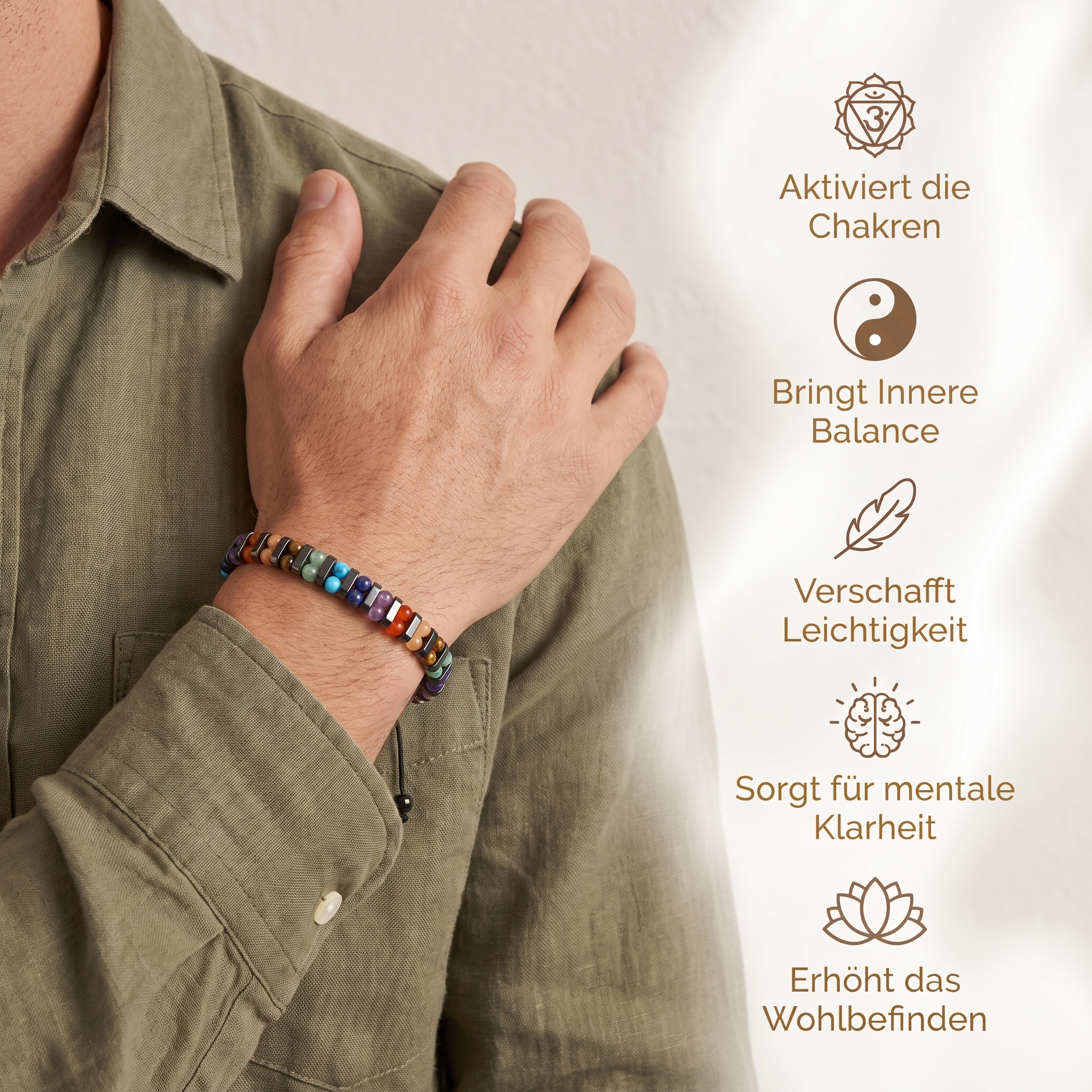 7 Chakren Balance Armband