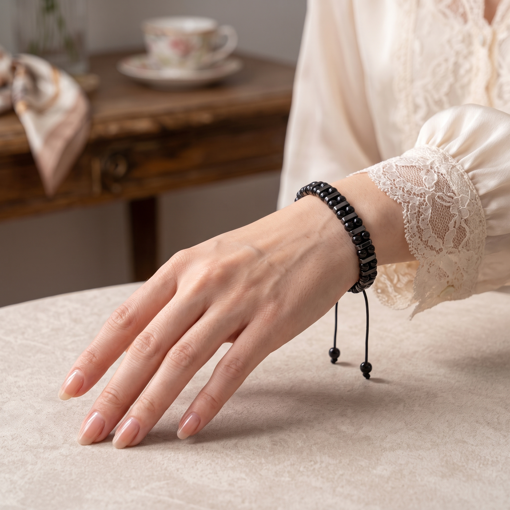 Obsidian Armband - Eiserner Schutz