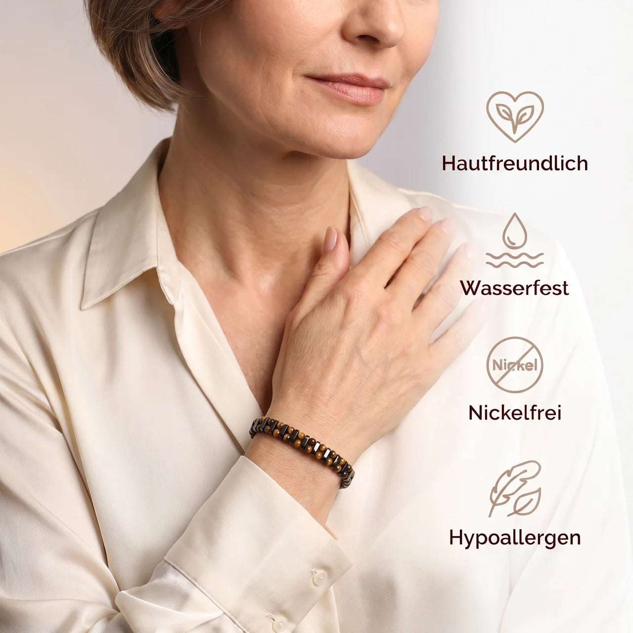 Tigerauge Armband - Eiserner Wille