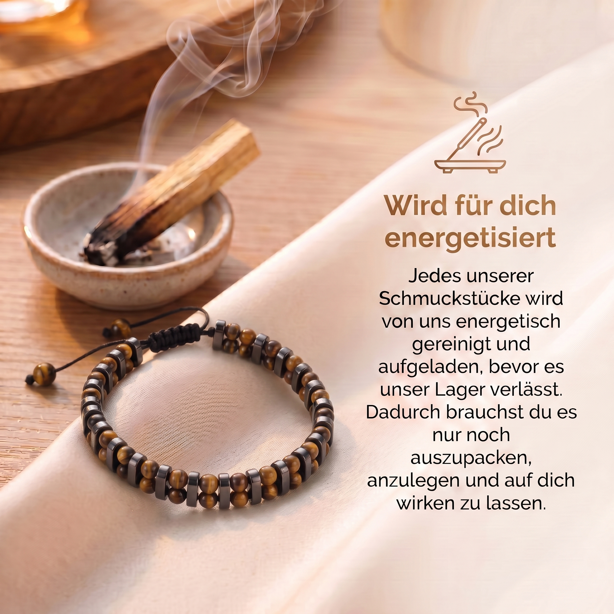 Tigerauge Armband - Eiserner Wille