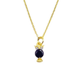 Turmalin Halskette Eule - 14K Gold Legierung