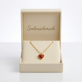 Karneol Halskette - Herz Anhänger