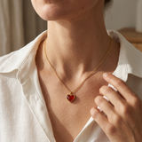 Karneol Set - Herz aus Feuer