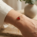 Karneol Set - Herz aus Feuer