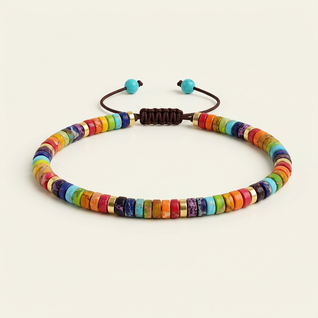 7 Chakren Energiearmband aus Jaspis