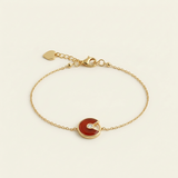 Karneol Armband - Kreismedallion