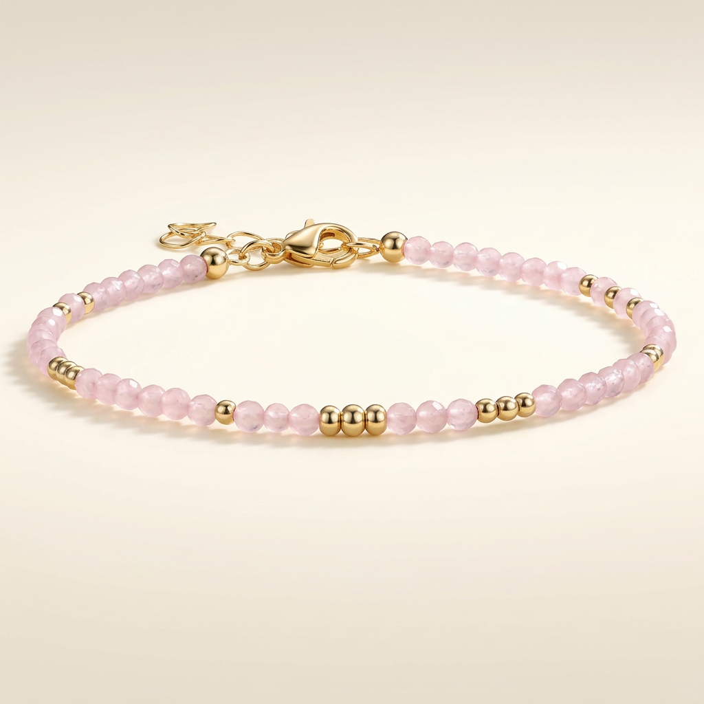 Rosenquarz Armband - dezent