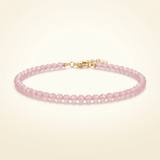 Rosenquarz Armband - Perlen geschliffen