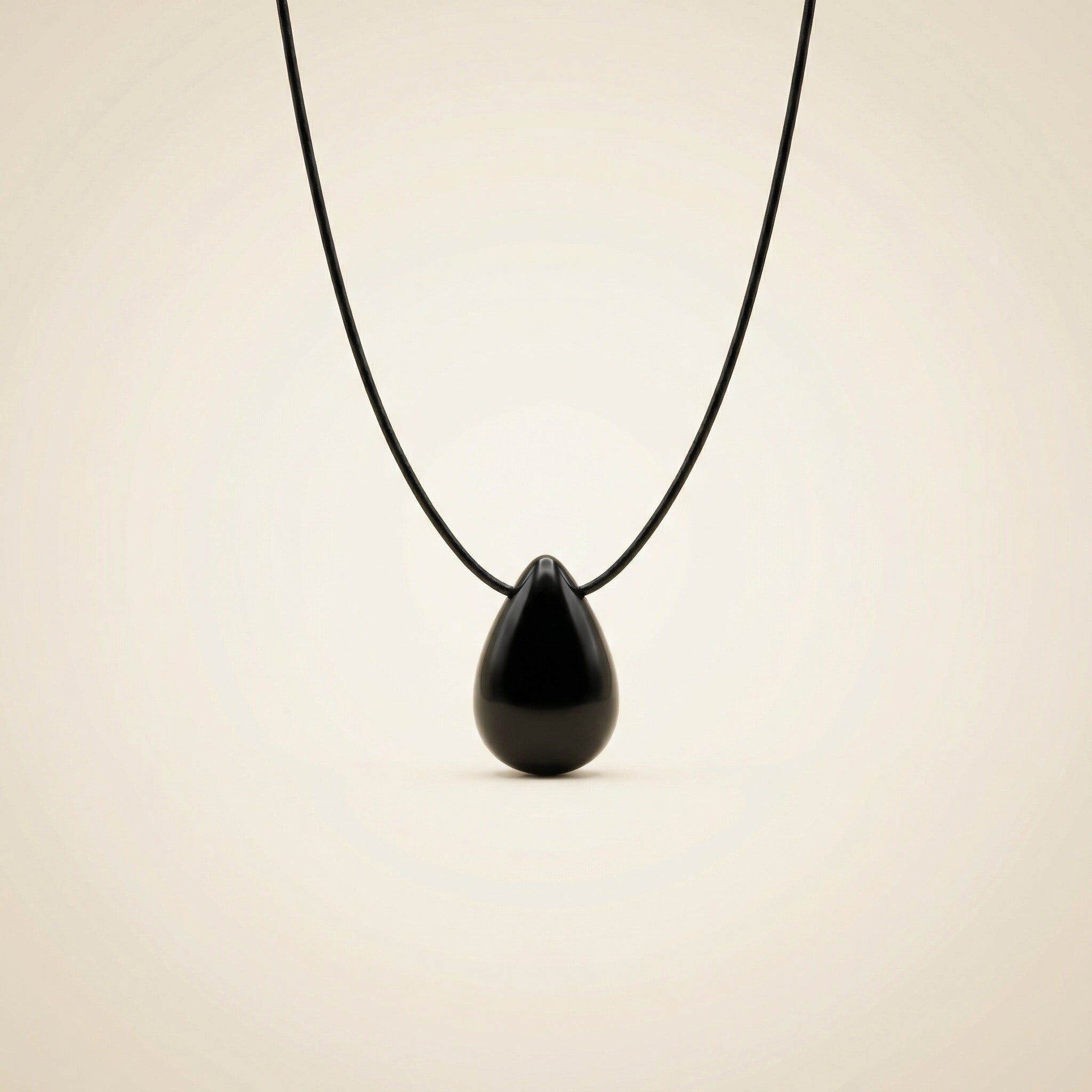 Obsidian Halskette - Naturkette Tropfenform
