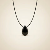 Obsidian Halskette - Naturkette Tropfenform