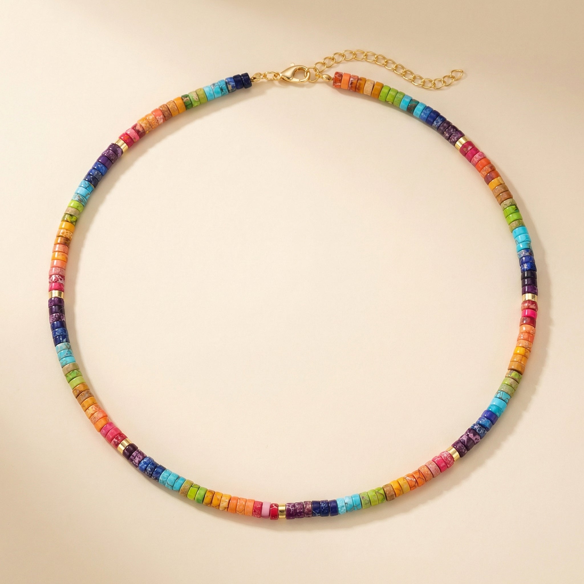 7 Chakren Halskette aus Jaspis