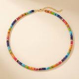 7 Chakren Halskette aus Jaspis