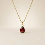 Rubin Halskette - 14K Goldkette