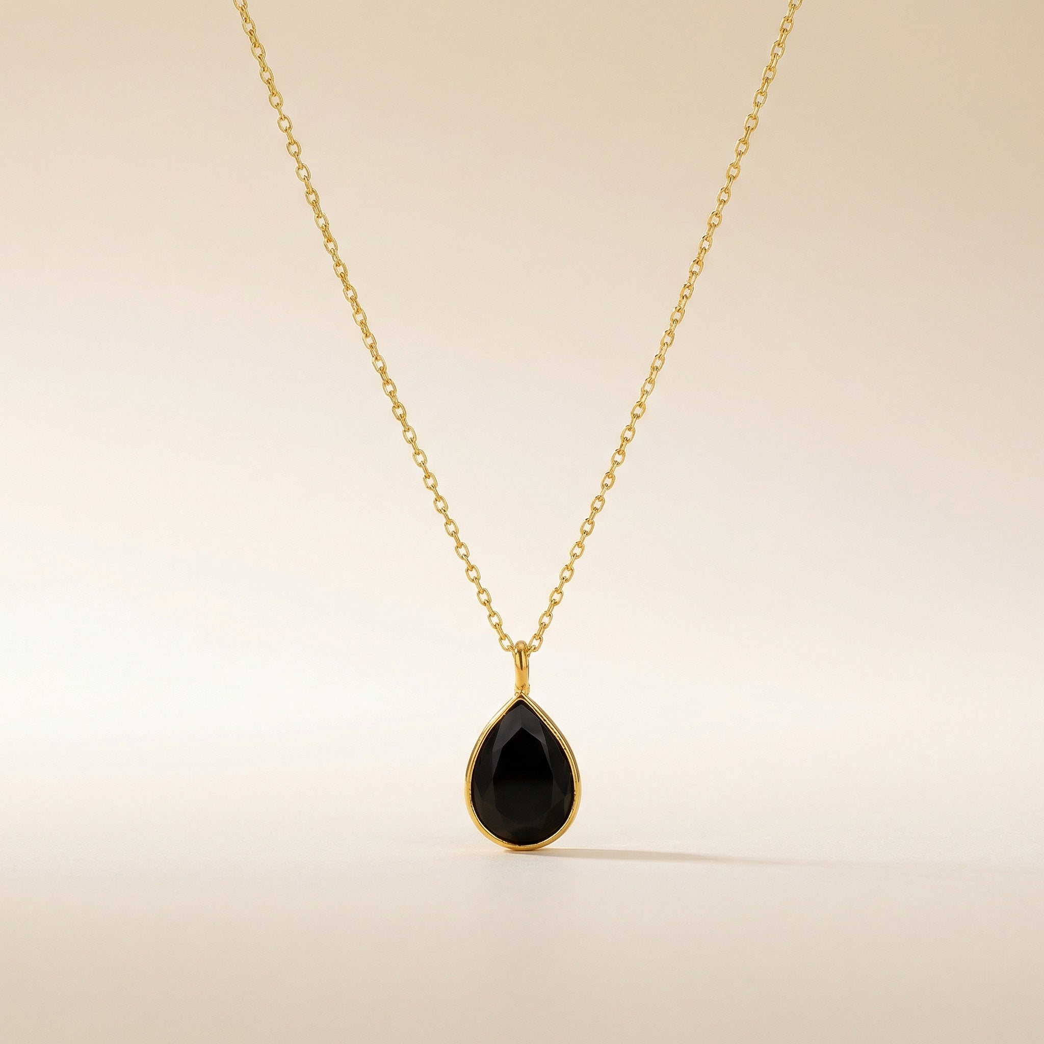 Obsidian Halskette Sanfter Tropfen