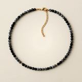 Obsidian Halskette - Schneeflocken Obsidian