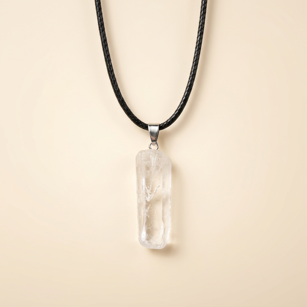 Bergkristall Halskette - Naturstein Klar