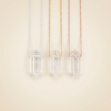 Bergkristall Halskette - 14K Goldlegierung