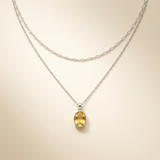 Citrin Halskette - Freudenträne Anhänger