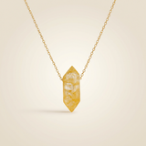 Citrin Halskette - Hexagon Anhänger