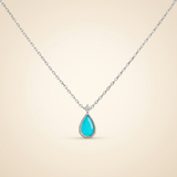 Mondstein Halskette - S925 Silber Zirkon