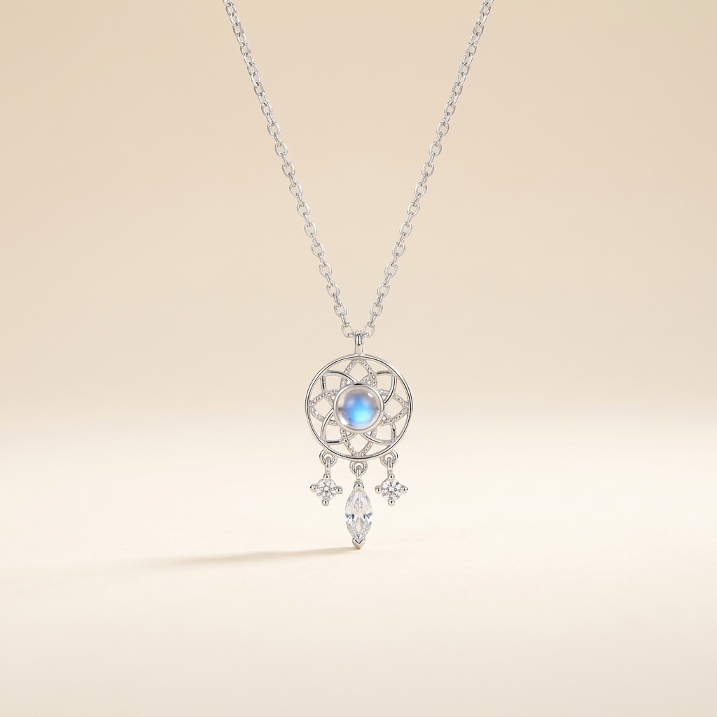 Mondstein Halskette - Traumfänger