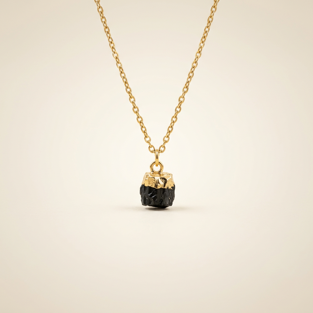 Turmalin Halskette - Unbearbeitet