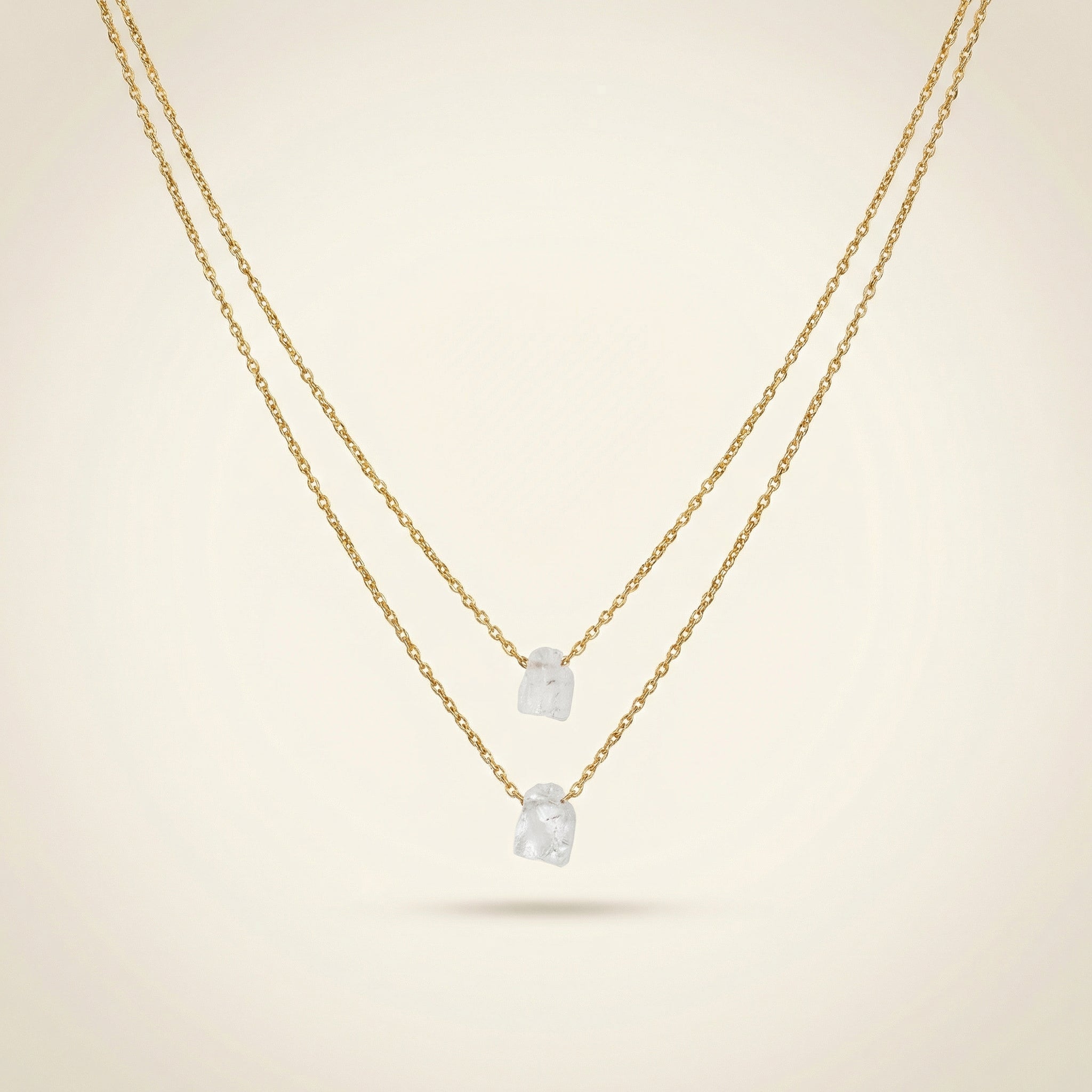 Bergkristall Halskette - Unbearbeitet
