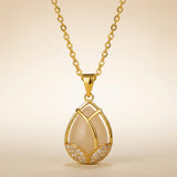 Bergkristall Halskette - Tropfenanhänger