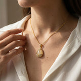 Bergkristall Halskette - Tropfenanhänger