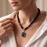 Obsidian & Tigerauge Halskette - Unendliche Stärke