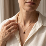 Rubin Halskette - 14K Goldkette