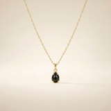 Obsidian Halskette - 14K Goldlegierung