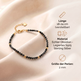 Obsidian Armband - Schneeflocken Obsidian