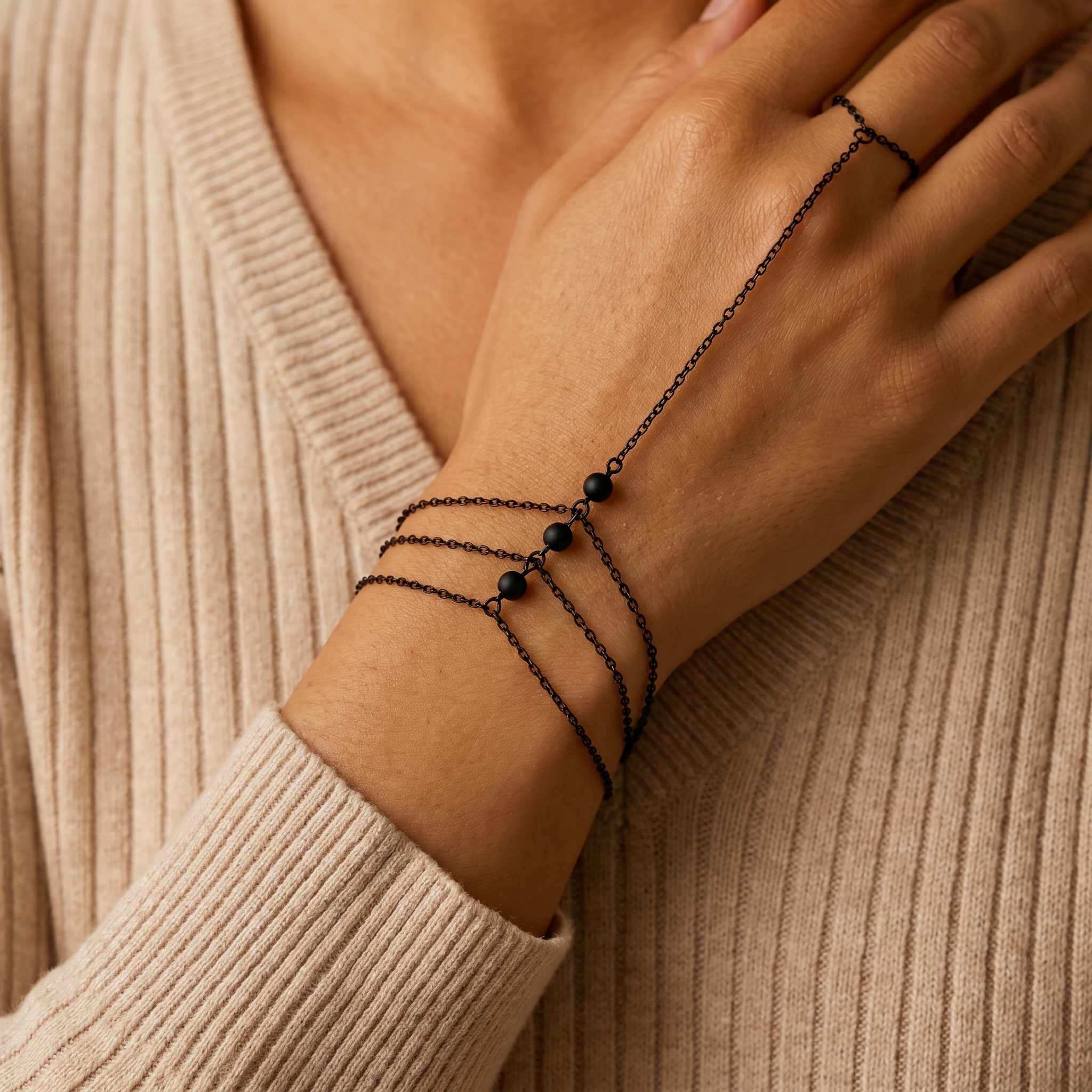 Obsidian Armband - Orientalische Schönheit