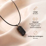 Turmalin Halskette - Naturstein Kautschukband